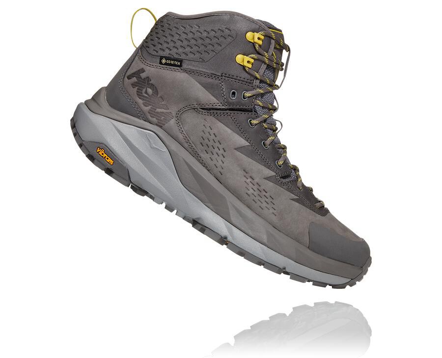 Hoka One One Mens Hiking Boots - Kaha GORE-TEX - Grey - QBPC17809